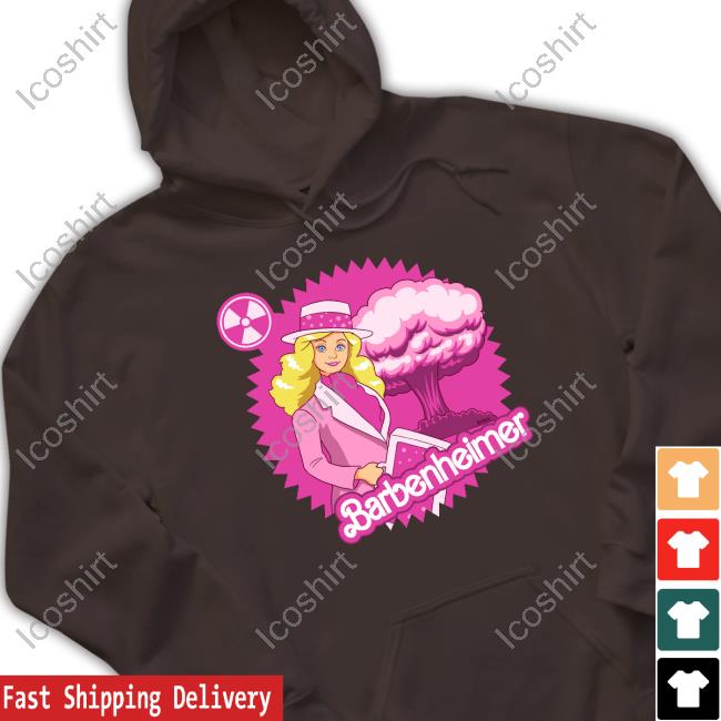 Teefury Barbenheimer Boom Hoodie Sweatshirt Teefury Barbenheimer Boom Hoodie Sweatshirt