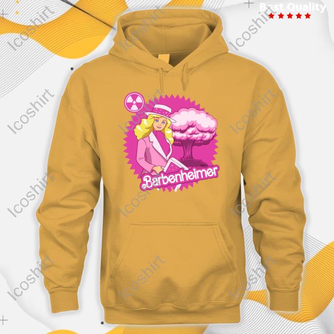 Teefury Barbenheimer Boom Hoodie Sweatshirt Teefury Barbenheimer Boom Hoodie Sweatshirt