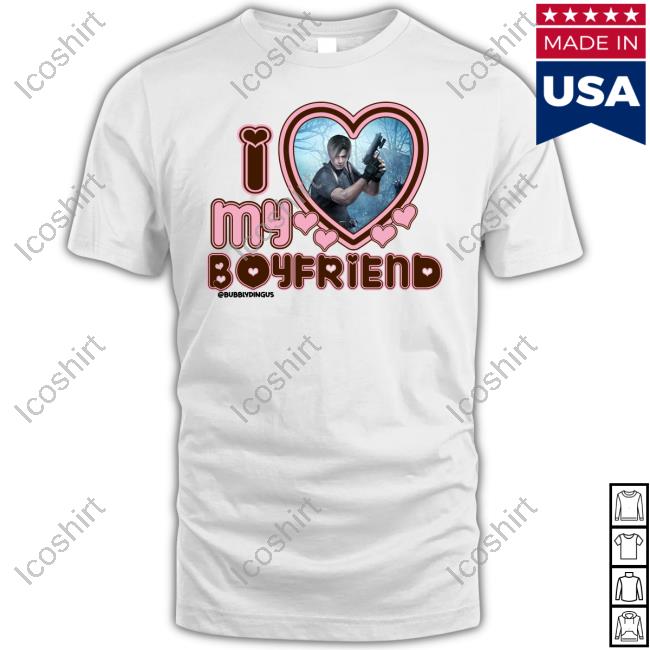 Resident Evil 2 I Love My Boyfriend Leon Kennedy Tee Resident Evil 2 I Love My Boyfriend Leon Kennedy Tee