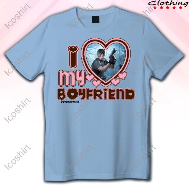 Resident Evil 2 I Love My Boyfriend Leon Kennedy Tee Resident Evil 2 I Love My Boyfriend Leon Kennedy Tee