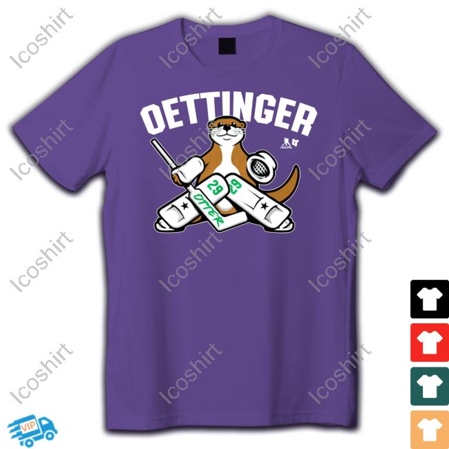 Dallas Hockey Jake Oettinger Otter Shirts Dallas Hockey Jake Oettinger Otter Shirts