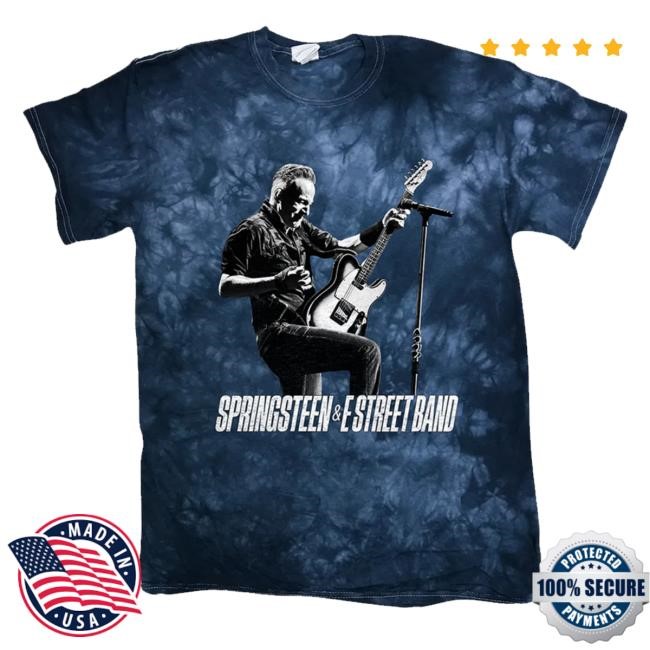 Bruce Springsteen Store Merch Shop Springsteen & The E-Street Band 2024 World Tour Stage Guitar T-Shirt Bruce Springsteen Store Merch Shop Springsteen & The E-Street Band 2024 World Tour Stage Guitar T-Shirt