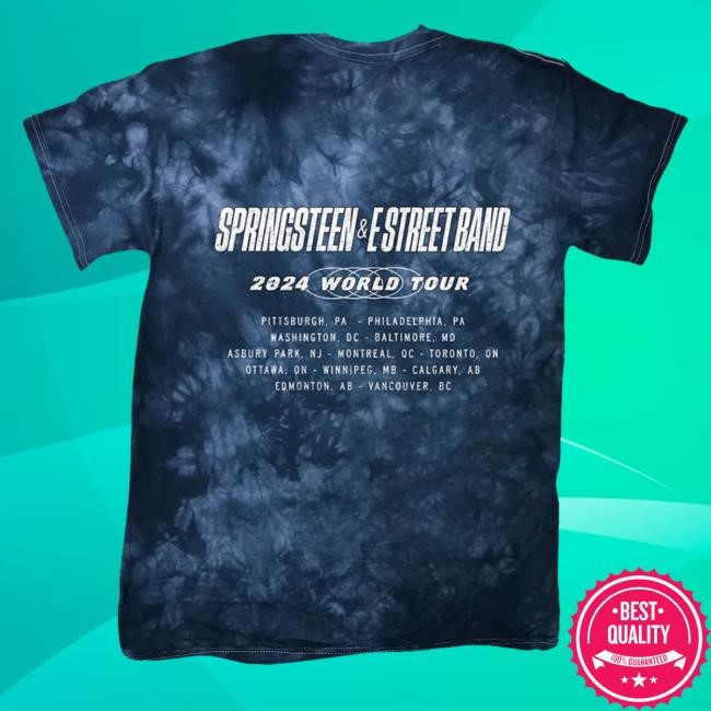 Bruce Springsteen Store Merch Shop Springsteen & The E-Street Band 2024 World Tour Stage Guitar T-Shirt Bruce Springsteen Store Merch Shop Springsteen & The E-Street Band 2024 World Tour Stage Guitar T-Shirt