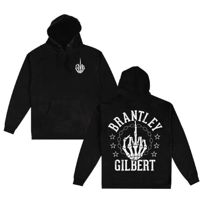 Brantley Gilbert Merch Skeleton Finger Tee Brantley Gilbert Merch Skeleton Finger Tee